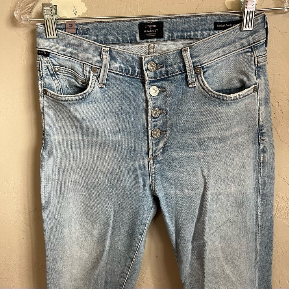 Citizens Of Humanity Rocket Ankle Skinny Exposed Button‎ Fly Denim Jeans - Picture 4 of 16